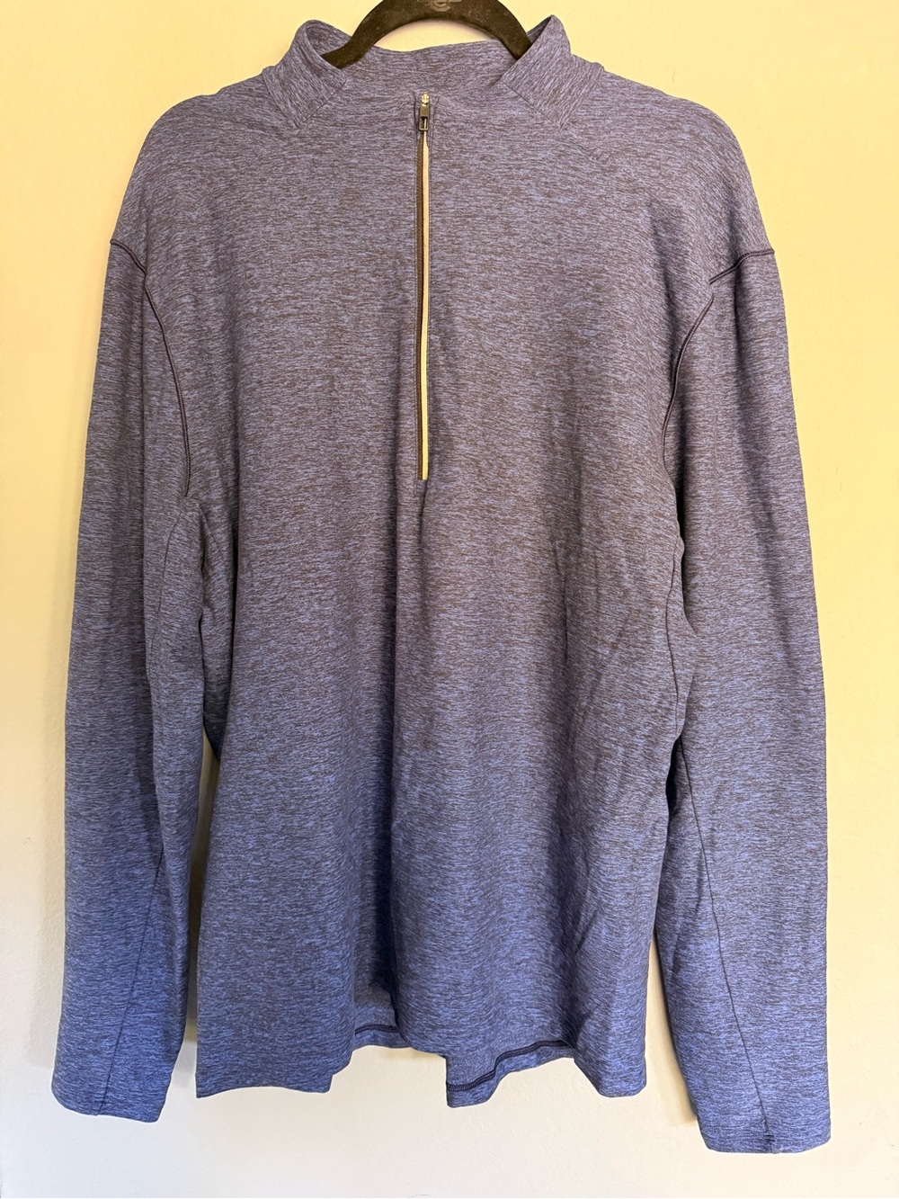 lululemon athletica Men's surge Heathered Blue Quarter-Zip Pullover size XL🧢🧢🧢